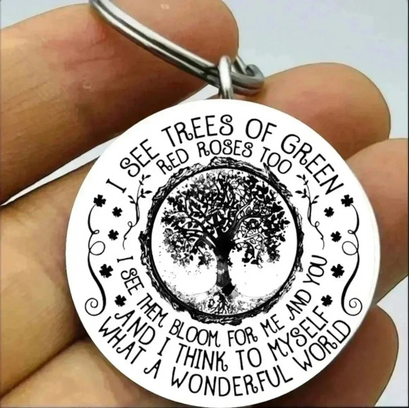 Song " what a wonderful world " hot Keychain - Picture 1 of 1